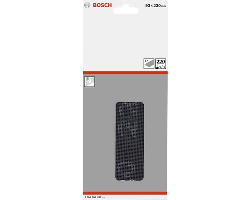 Slippapper BOSCH 93x230mm kornstorlek 220 5-pack