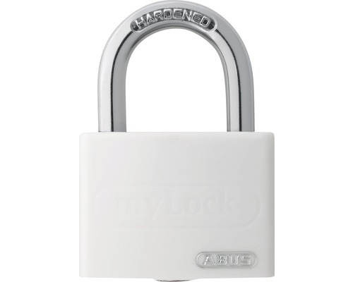Hänglås med härdad bygel och ABUS-logotyp