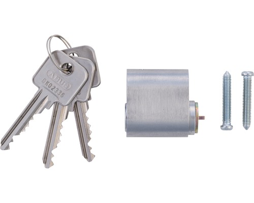 Profilcylinder med tre nycklar och skruvar