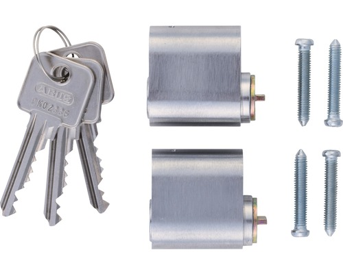Abus låscylinder med tre nycklar och skruvar