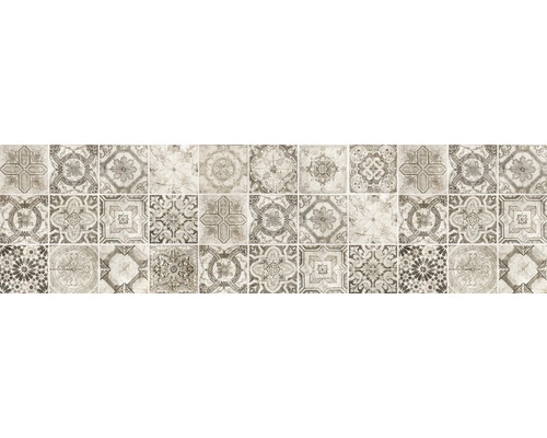 Stänkpanel för kök MYSPOTTI Splash Ernesto 2200x600 mm Kakel med blommiga och geometriska mönster