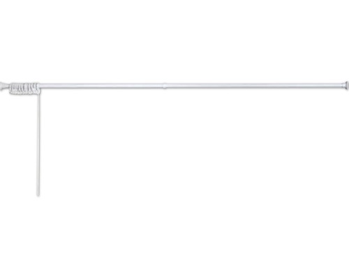 Duschdraperistång ERICSINDUSTRIER 110 vit rak plastöverdragna stålrör 135-190 cm Gardinskena med tillbehör för gardinupphängning