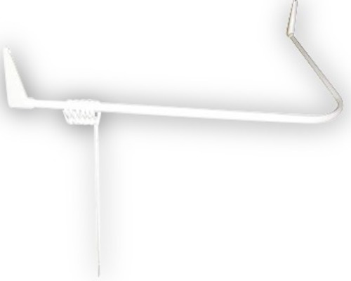 Duschdraperistång GELIA 118 vit plastöverdragna stålrör L-form 70x160 cm