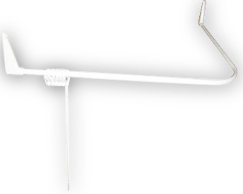 Duschdraperistång ERICSINDUSTRIER 118 vit plastöverdragna stålrör L-form 70x160 cm Transparent hyllkonsol