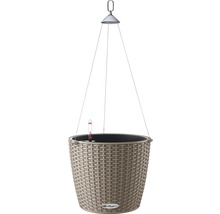 Självvattnande blomampel LECHUZA Nido Cottage plast Ø27x23cm sandbrun inkl. substrat