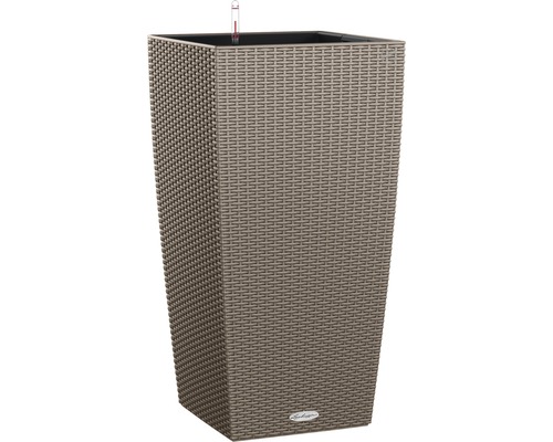 Självvattnande blomkruka LECHUZA Cubico Cottage 40 plast 40x40x75cm sandbrun inkl. substrat Självvattnande blomkruka LECHUZA Cubico Cottage 40 plast 40x40x75cm sandbrun inkl. substrat