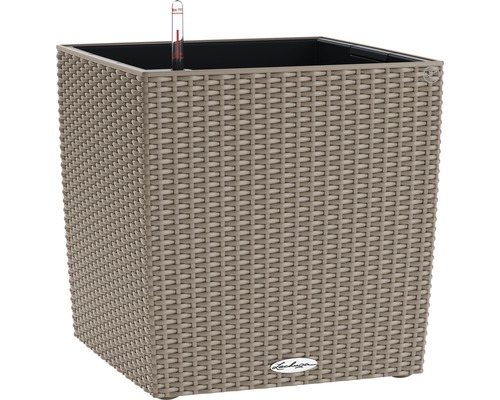 Självvattnande blomkruka LECHUZA Cube Cottage plast 50x50x50cm sandbrun inkl. substrat Självvattnande blomkruka LECHUZA Cube Cottage plast 50x50x50cm sandbrun inkl. substrat