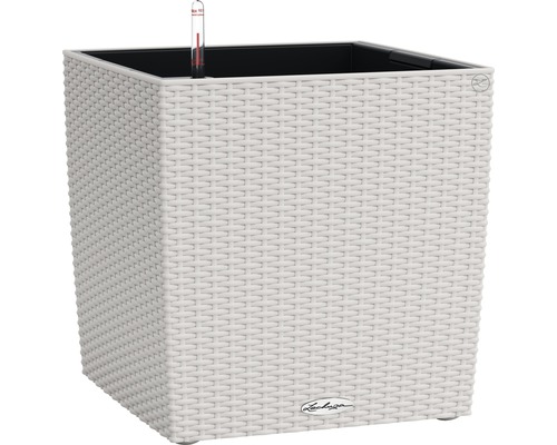 Självvattnande blomkruka LECHUZA Cube Cottage plast 50x50x50cm ljusgrå inkl. substrat Självvattnande blomkruka LECHUZA Cube Cottage plast 50x50x50cm ljusgrå inkl. substrat