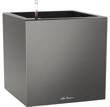Självvattnande blomkruka LECHUZA Canto Premium plast 40x40x40,5cm grå inkl. substrat