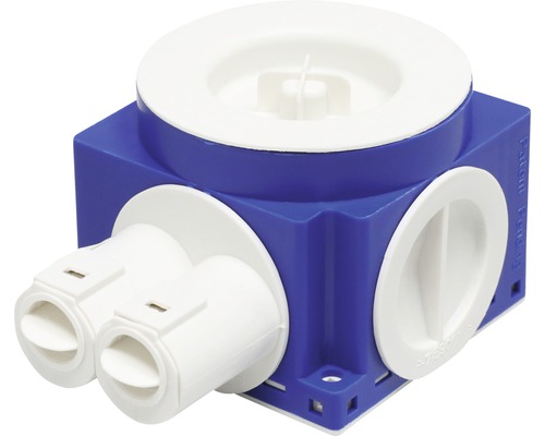 Blå och vit vattenlås för sanitära applikationer