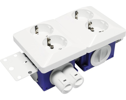 Dubbeluttag med infälld dosa