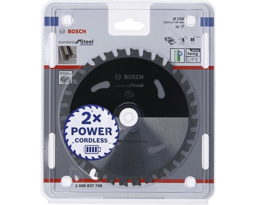 Bosch cirkelsågblad Standard for Steel, diameter 150 millimeter