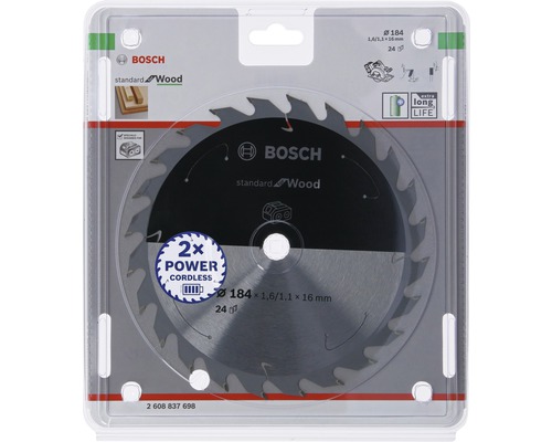 Bosch cirkelsågblad Standard for Wood, diameter 184 millimeter