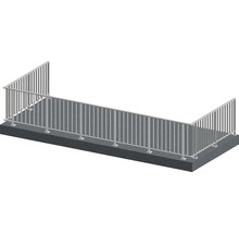 Räcke av metall för trappa eller terrass