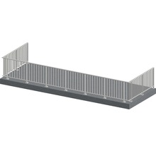 Metallräcke på en mur