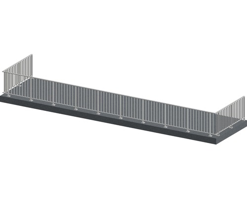 Räckesset PERTURA Triton U-form golv-/ markmontage antracit 14 m