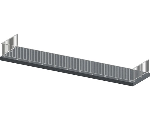 Räckesset PERTURA Triton U-form golv-/ markmontage antracit 15 m