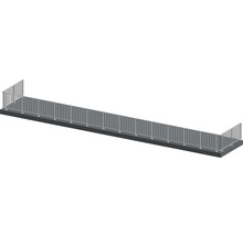 Illustration av metallräcke för utomhusbruk