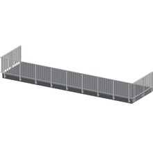 Översikt över en ramp med räcke