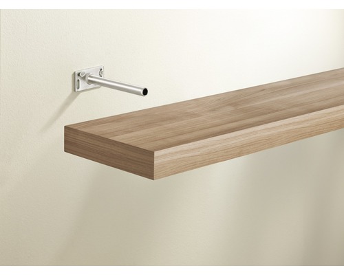 Trähylla med väggfäste