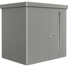 Metallträdgårdsskåp med dörr och fönster