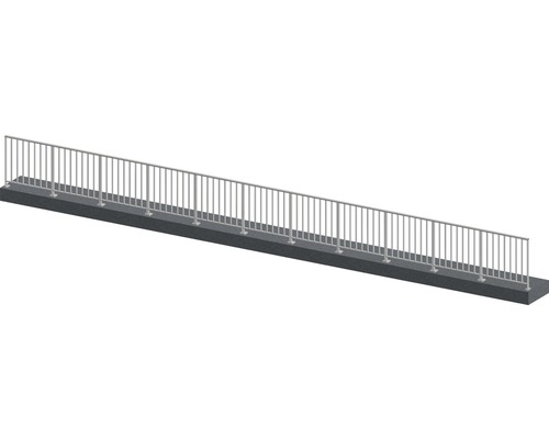 Räckesset PERTURA Triton G-form golv-/ markmontage gråbrun 11 m