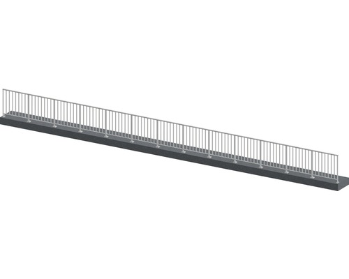 Räckesset PERTURA Triton G-form golv-/ markmontage gråbrun 13 m