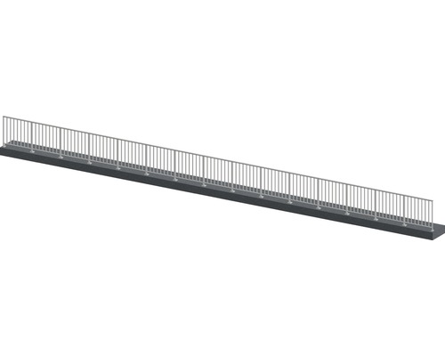 Räckesset PERTURA Triton G-form golv-/ markmontage gråbrun 15 m
