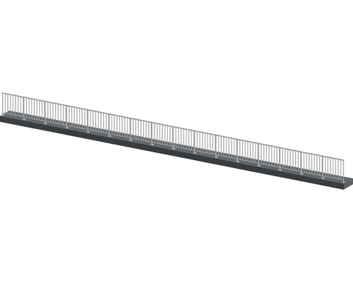 Räckesset PERTURA Triton G-form golv-/ markmontage gråbrun 16 m