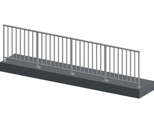 Räckesset PERTURA Triton G-form golv-/ markmontage gråbrun 4 m