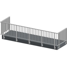 Metallräcke på en plattform
