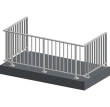 Metallräcke på betonggolv