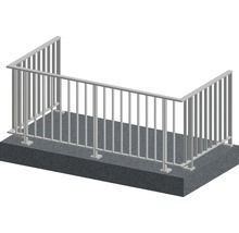 Metallräcke på betongfundament för utomhusbruk