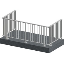 Metallräcke på en betongsockel