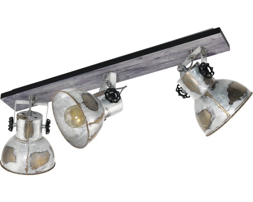 Taklampa med tre spotlights i industriell design