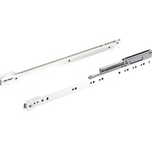 Lådskena HETTICH kullagrad delutdrag med dämpning 450mm vit 2-pack
