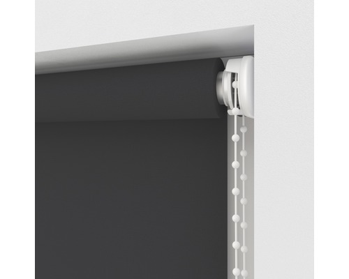 Mörkgrå rullgardin med kedjedrag för fönsterdekoration