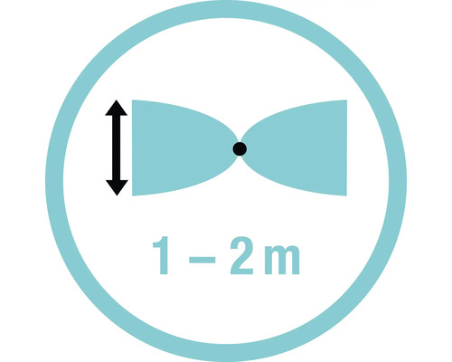 Symbol för en höjd av 1–2 meter