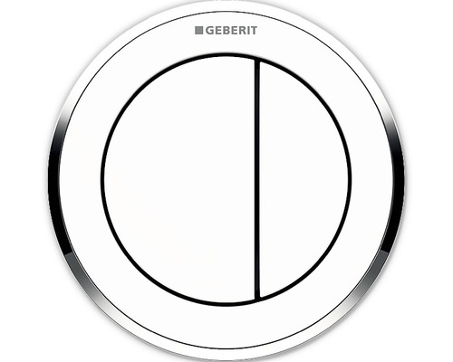 Spolknapp GEBERIT Omega10 Round dubbel spolknapp fjärrstyrning vit 7972549 Geberit spolplatta för spolcistern med två knappar