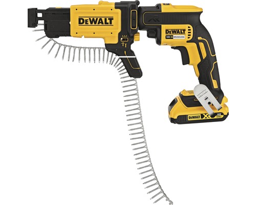 DeWalt skruvdragare med skruvmagasin och skruvband