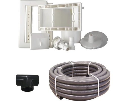 Skimmerset för pool med slang och T-koppling