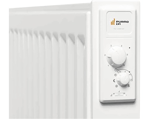 Detaljvy av ett element med temperaturregulator