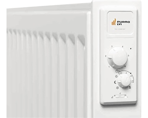 Detaljvy av ett element med termostatregulator