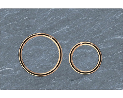 Spolplatta GEBERIT Sigma21 röd guld/Mustang grå skiffer 245x164 mm 7722571 Tryckplatta för spolcistern, tvådelad, rund