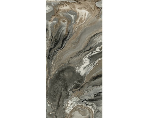 Dekorativ platta med marmorlook i grå-, brun- och svarttoner