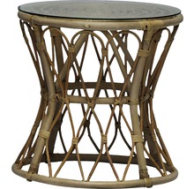 Sidobord i rotting med glasskiva