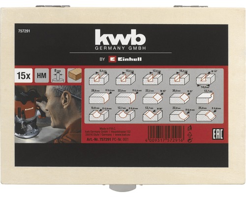 KWB Germany GMBH Frässet 15 delar