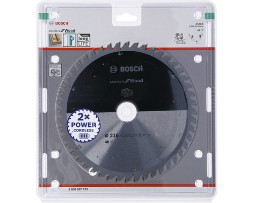 Bosch cirkelsågblad Standard for Wood, diameter 216 millimeter