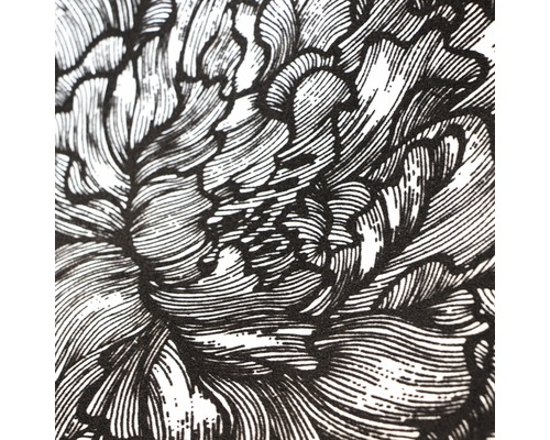 Abstrakt svartvit blomgrafik