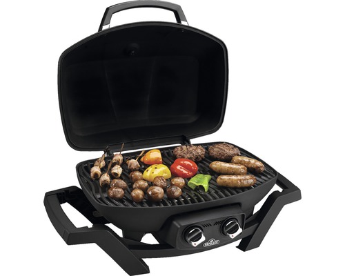 Öppen grill med grillad mat